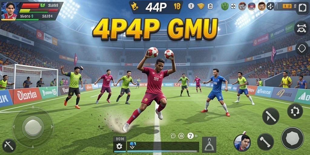 Tampilan menarik dari gameplay olahraga dalam 4P4P.