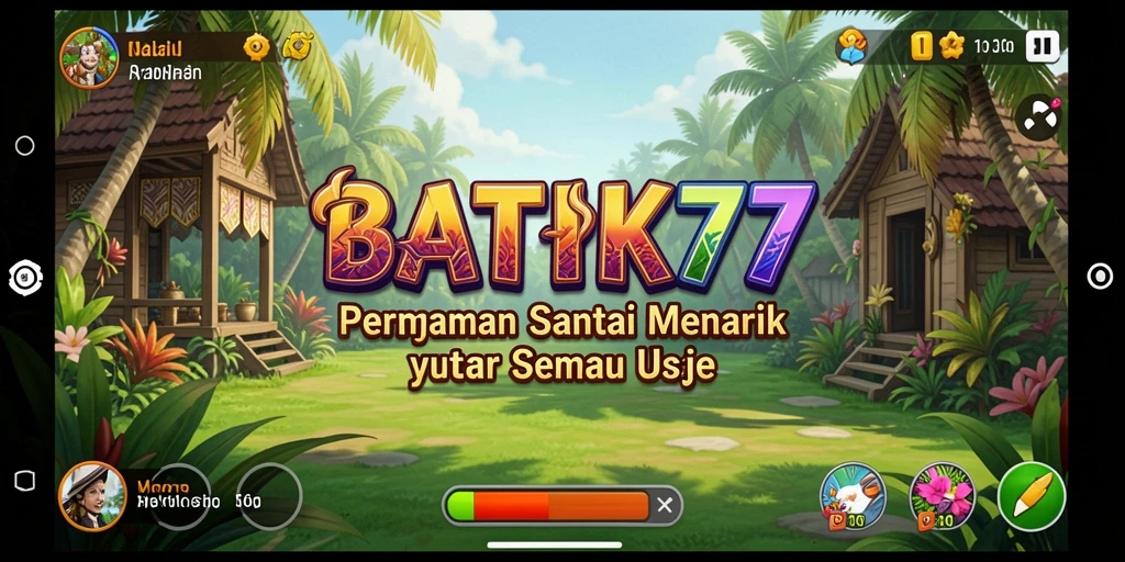 Tangkapan layar gameplay BATIK77 yang menunjukkan desain cantik dan antarmuka yang sederhana.
