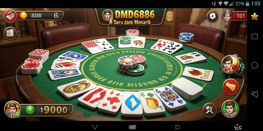 Tampilan screenshot gameplay Gaple DMD686 yang seru.
