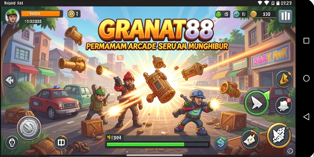 Tangkapan layar menunjukkan aksi seru dalam permainan Arcade GRANAT88.