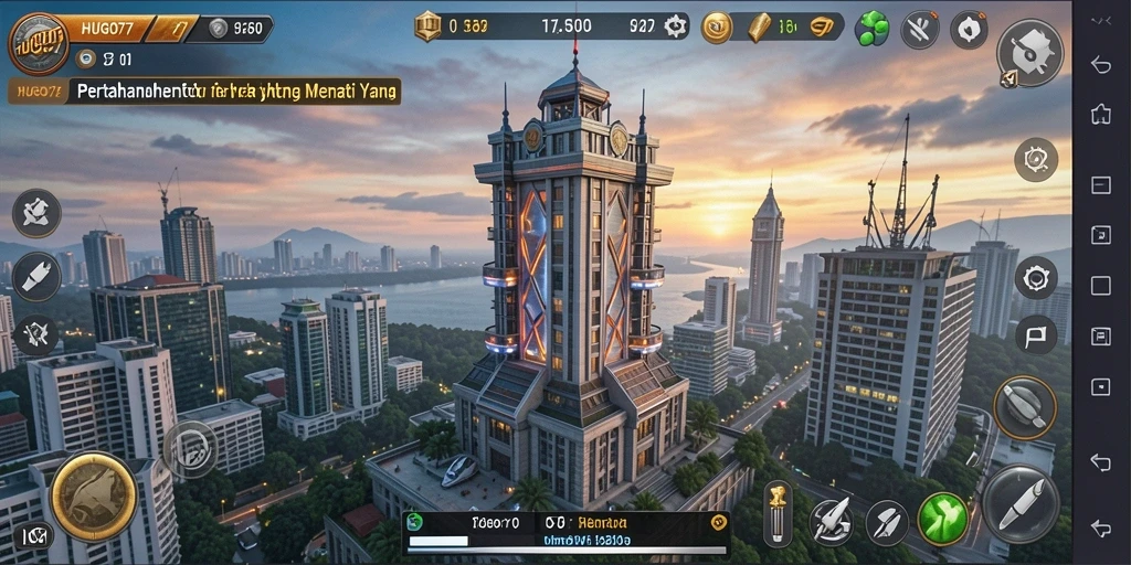 Gameplay HUGO77 yang seru dalam Tower Defense.
