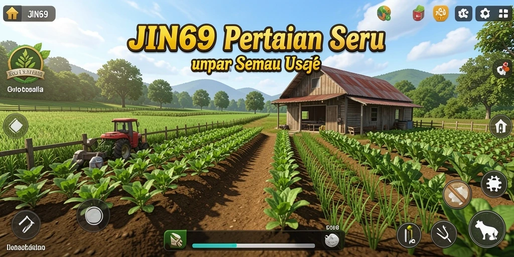 Tampilan menantang dari lahan pertanian di JIN69.