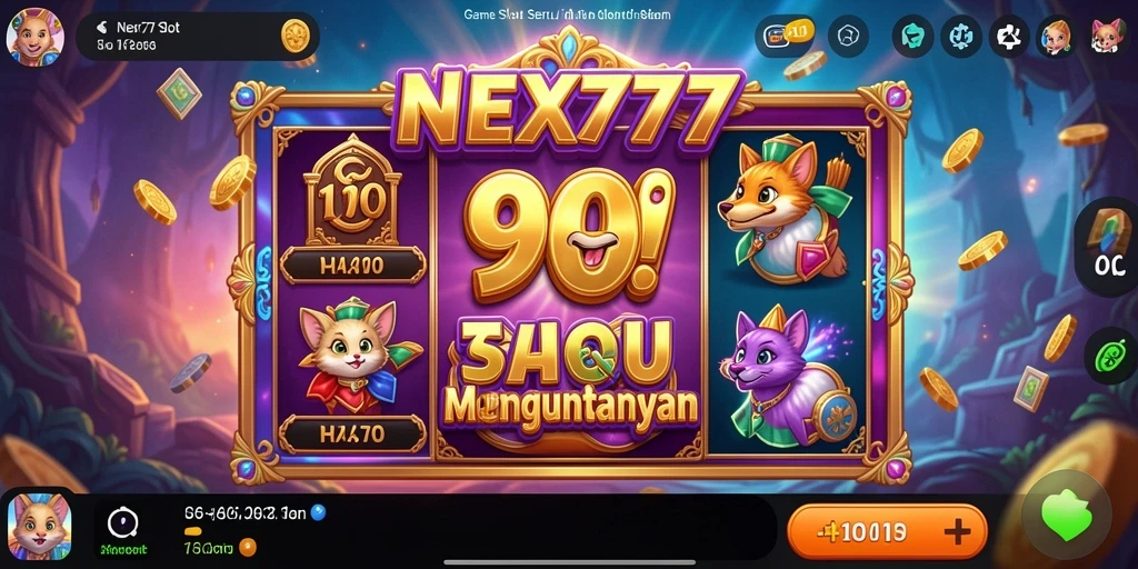 Tampilan gameplay NEX777 yang menarik dan penuh warna.