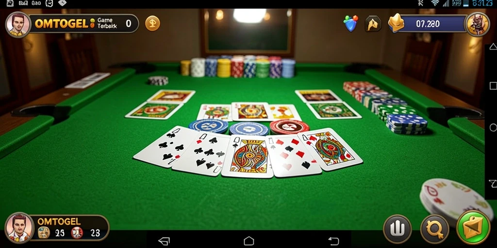 Screenshot OMTOGEL menampilkan gameplay Gaple seru dan interaktif.