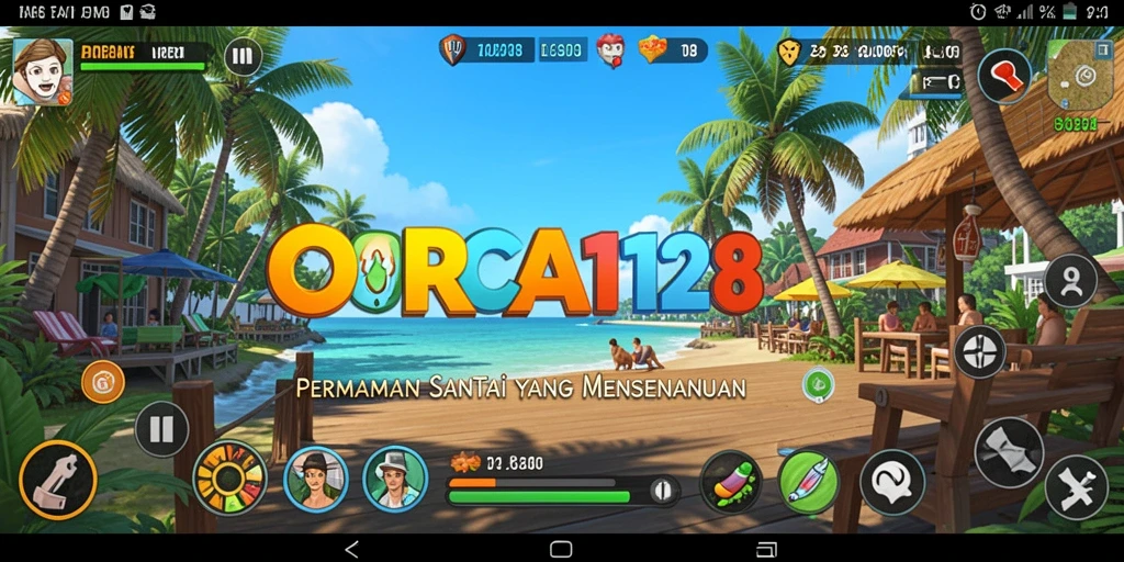 Tangkapan layar yang menunjukkan gameplay santai dalam ORCA128.