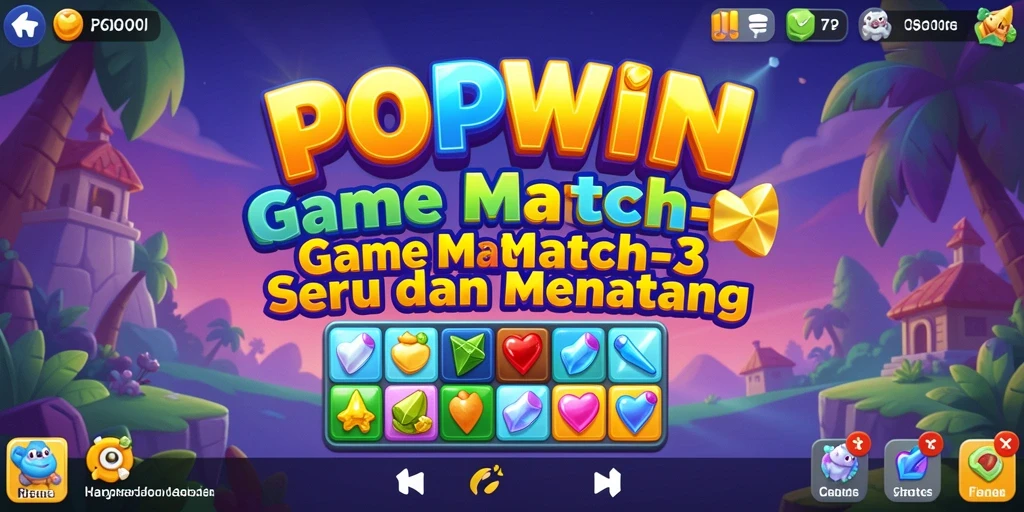 Tangkapan layar dari gameplay seru POPWIN yang penuh warna.