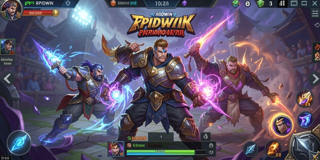 Tampilan gameplay RPIDWIN yang mendebarkan dan seru di arena MOBA.