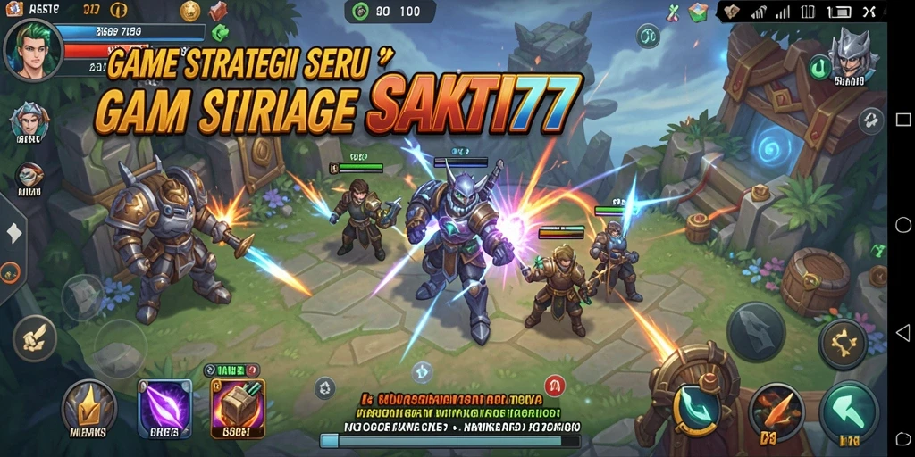 Tampilan gameplay SAKTI77 yang menampilkan aksi pertempuran seru.
