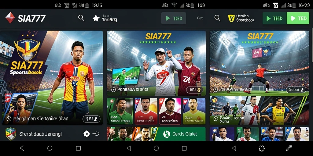Tampilan gameplay menarik dari aplikasi Sportsbook SIA777.