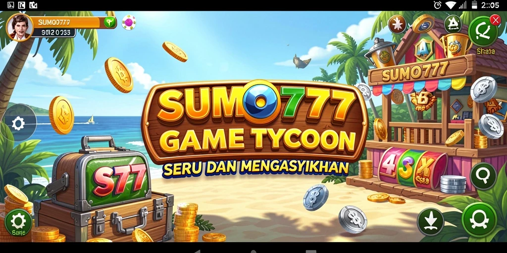 Tampilan gameplay SUMO777 yang menarik dan interaktif dalam mengelola bisnis Tycoon.