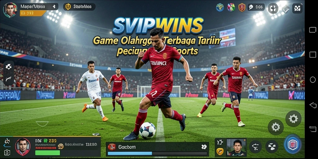 Screenshot gameplay SVIPWINS yang menampilkan aksi olahraga yang seru.