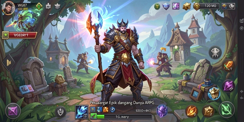 Tampilan gameplay WG87 yang mendebarkan dalam dunia ARPG.