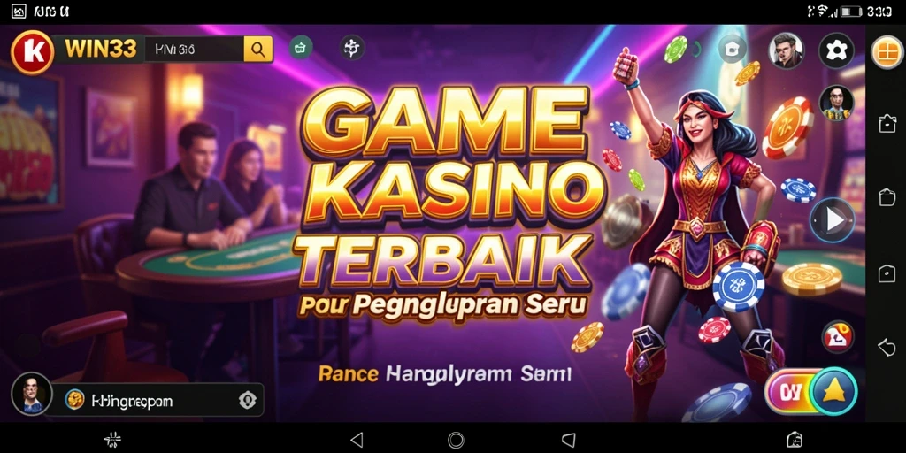 Tampilan permainan Kasino yang mengasyikkan di WIN33.