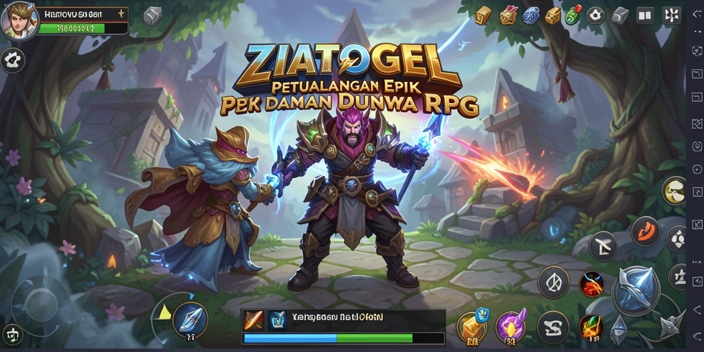 Screenshot gameplay ZIATOGEL yang menampilkan pertempuran seru.